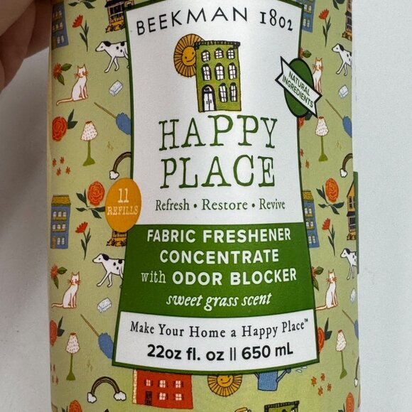 Beekman 1802 Happy Place Fabric Freshener Concentrate Sweet Grass Scent 22oz - Picture 6 of 12